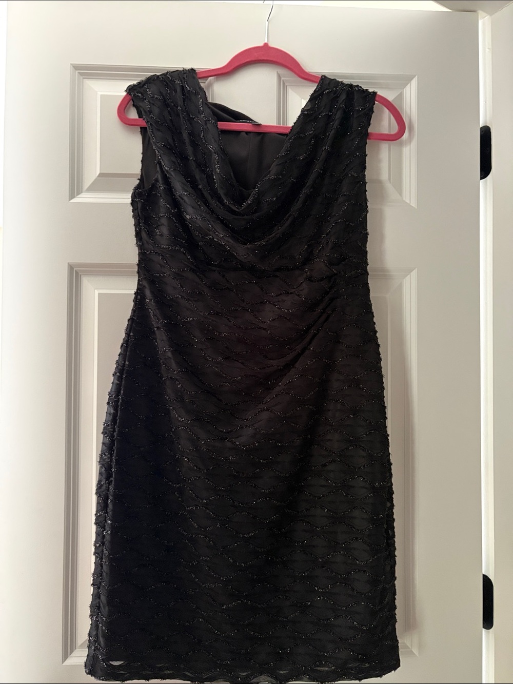connected apparel Black Sleeveless Cowl Neck Midi Dress